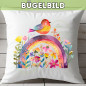 Preview: Bügelbild Regenbogenfrühling rosa